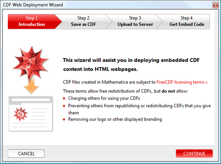 CDF Web Deployment Wizard