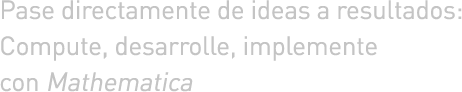 Pase directamente de ideas a resultados: Compute, desarrolle, implemente con Mathematica