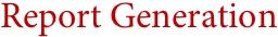Report Generation Report Generation