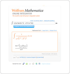 Wolfram Mathematica Online Integrator