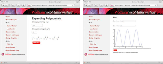 webMathematica examples