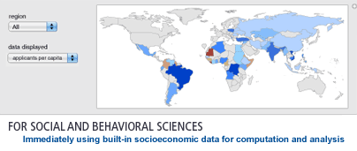 For Social and Behavioral Sciences&mdash;Immediately using built-in socioeconomic data for computation and analysis