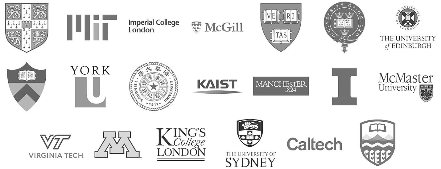 University logos from top universities around the world