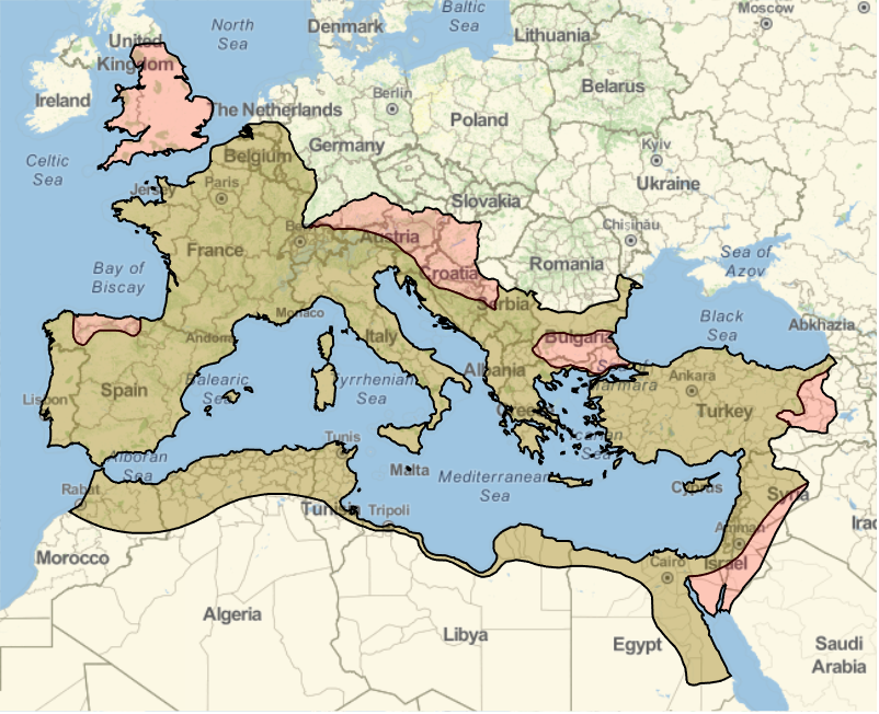Roman Empire Map Modern Day