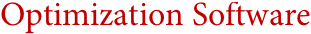 Optimization Software Optimization Software