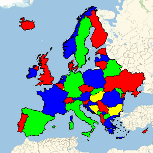 Find Four-Coloring of a Map of Europe: in Mathematica