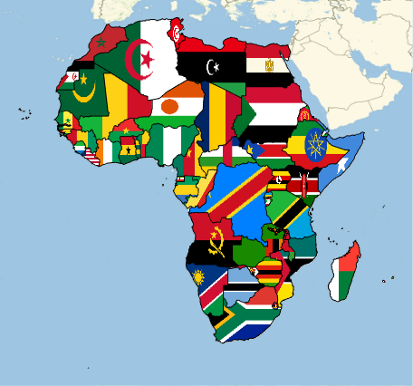 Map The Countries Of Africa With Their Flags New In