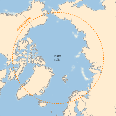 北極と北極圏の地図を作成する Mathematica 10の新機能