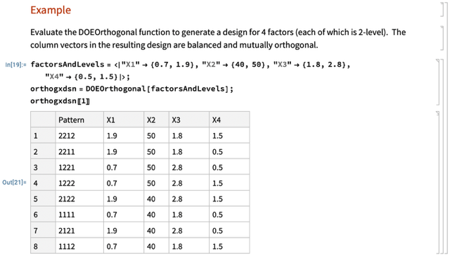 Orthogonal design