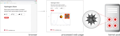 webMathematica accepts the response, adds HTTP headers, and clears settings on and releases the kernel.